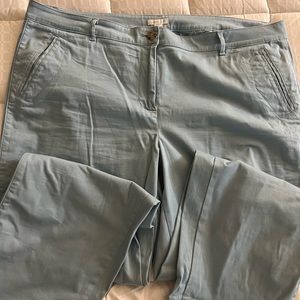 J Jill Dusty Blue Chino Pants Size 18